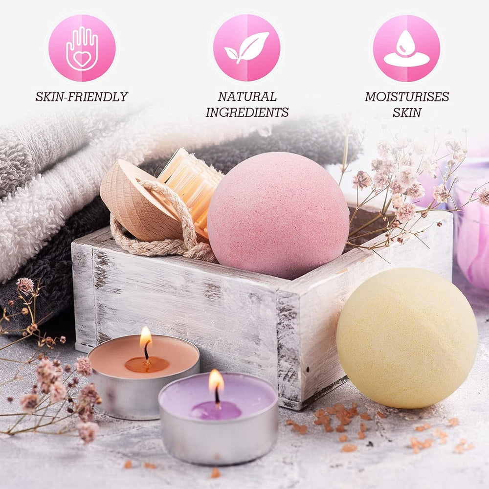 HESORIX Orange bath bomb delivers bright citrus aroma to refresh your bath