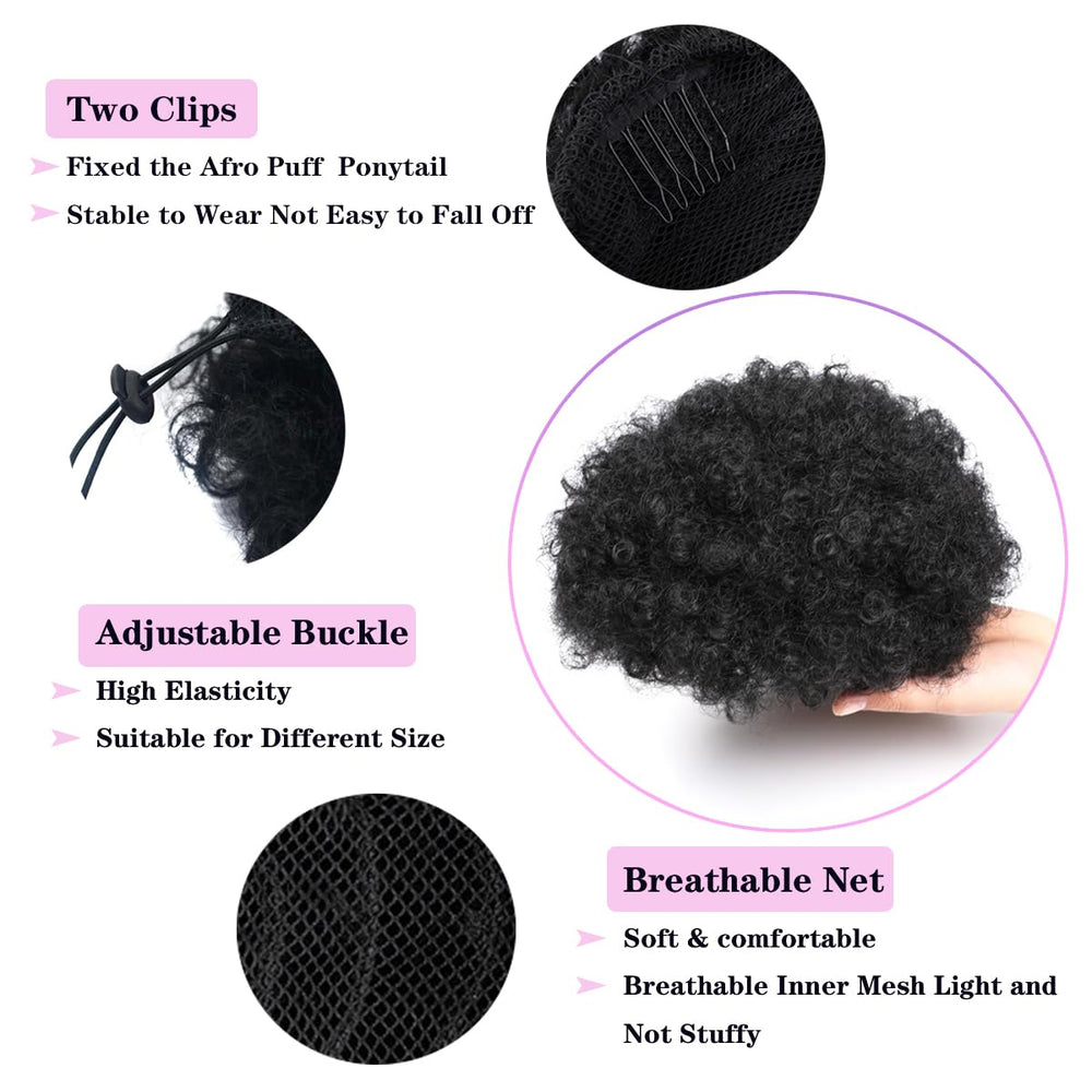 HEVAYO KISS Clip-in ponytail attachment secures with ease.