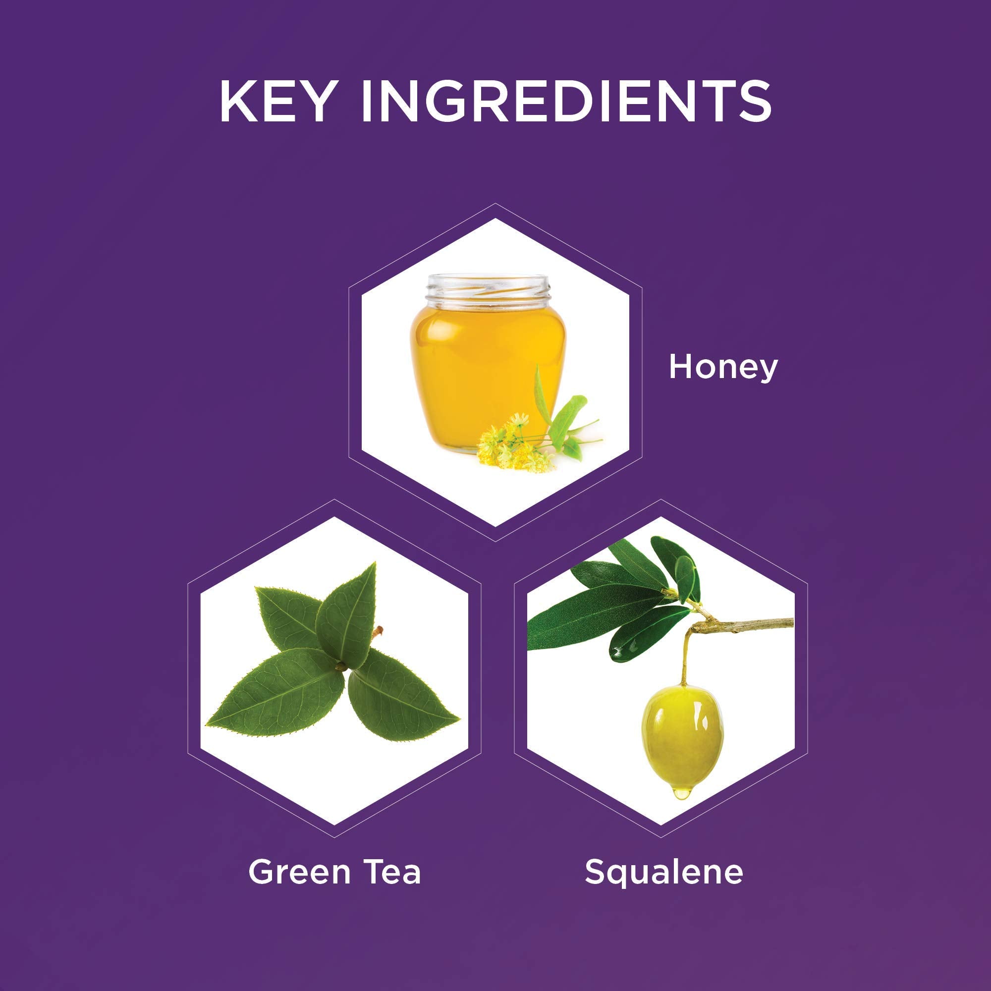 Hey Honey Open Your Eyes honey and caffeine ingredients close up.