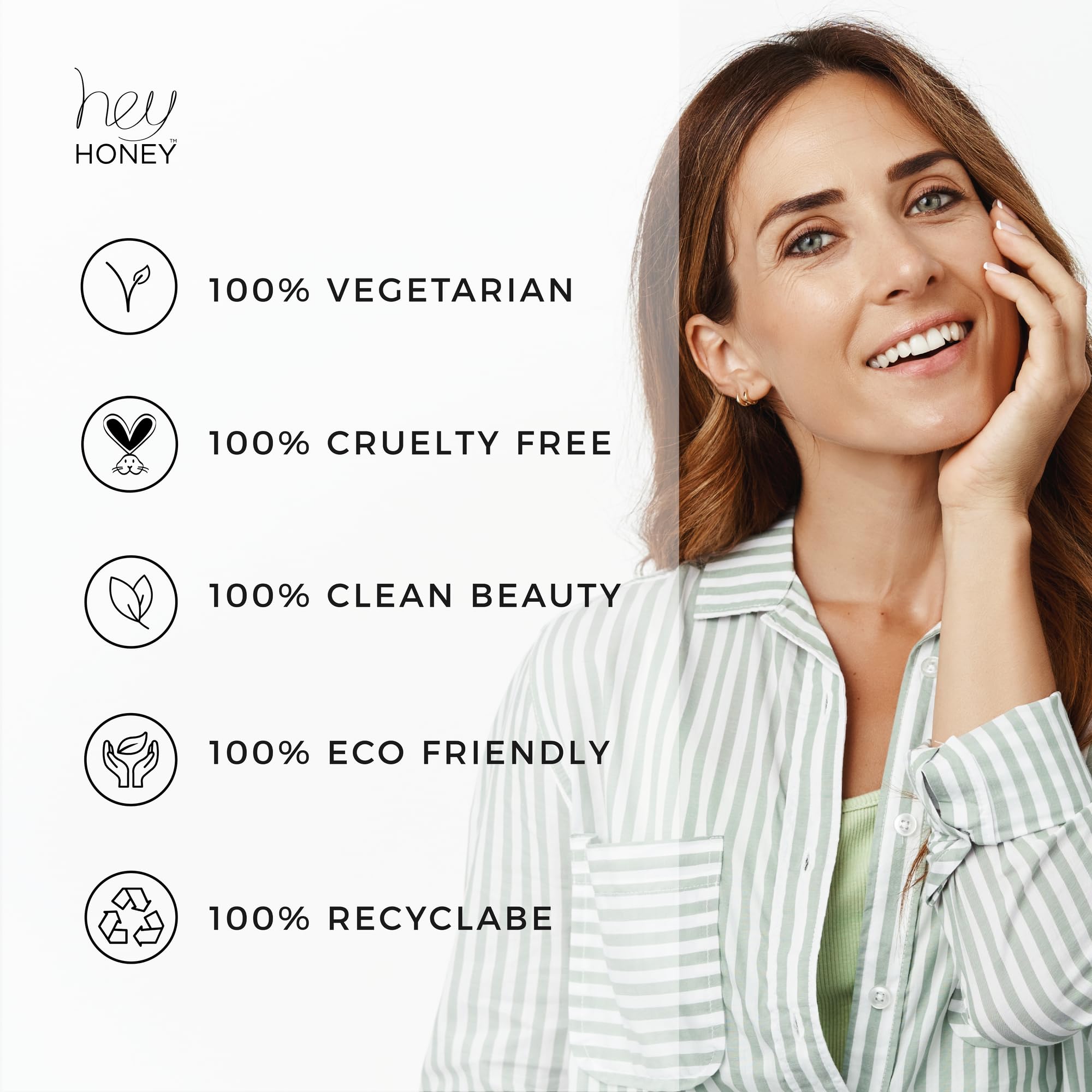 Hey Honey Relax application scene on cheeks indicates calming effect