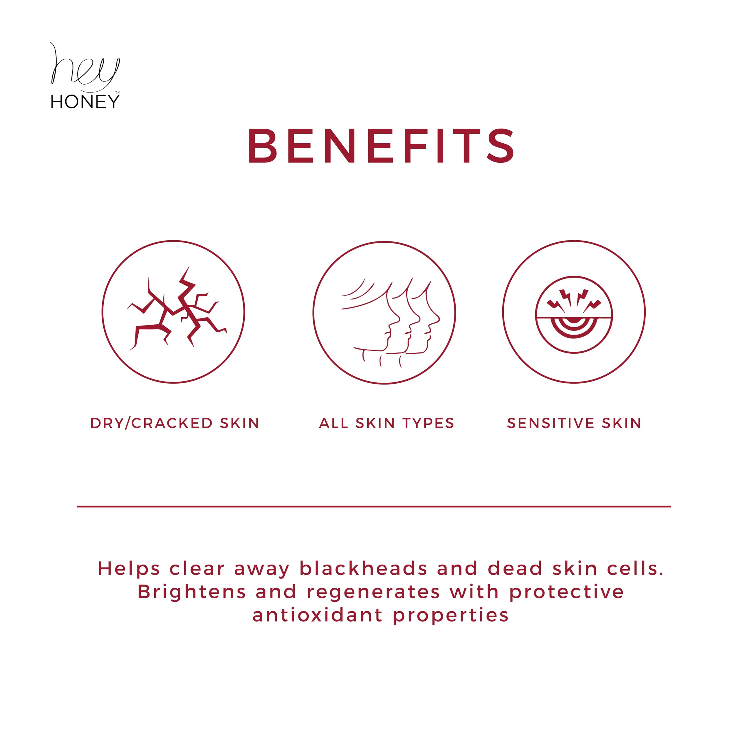 Hey Honey scrub on the face during routine for smoother skin