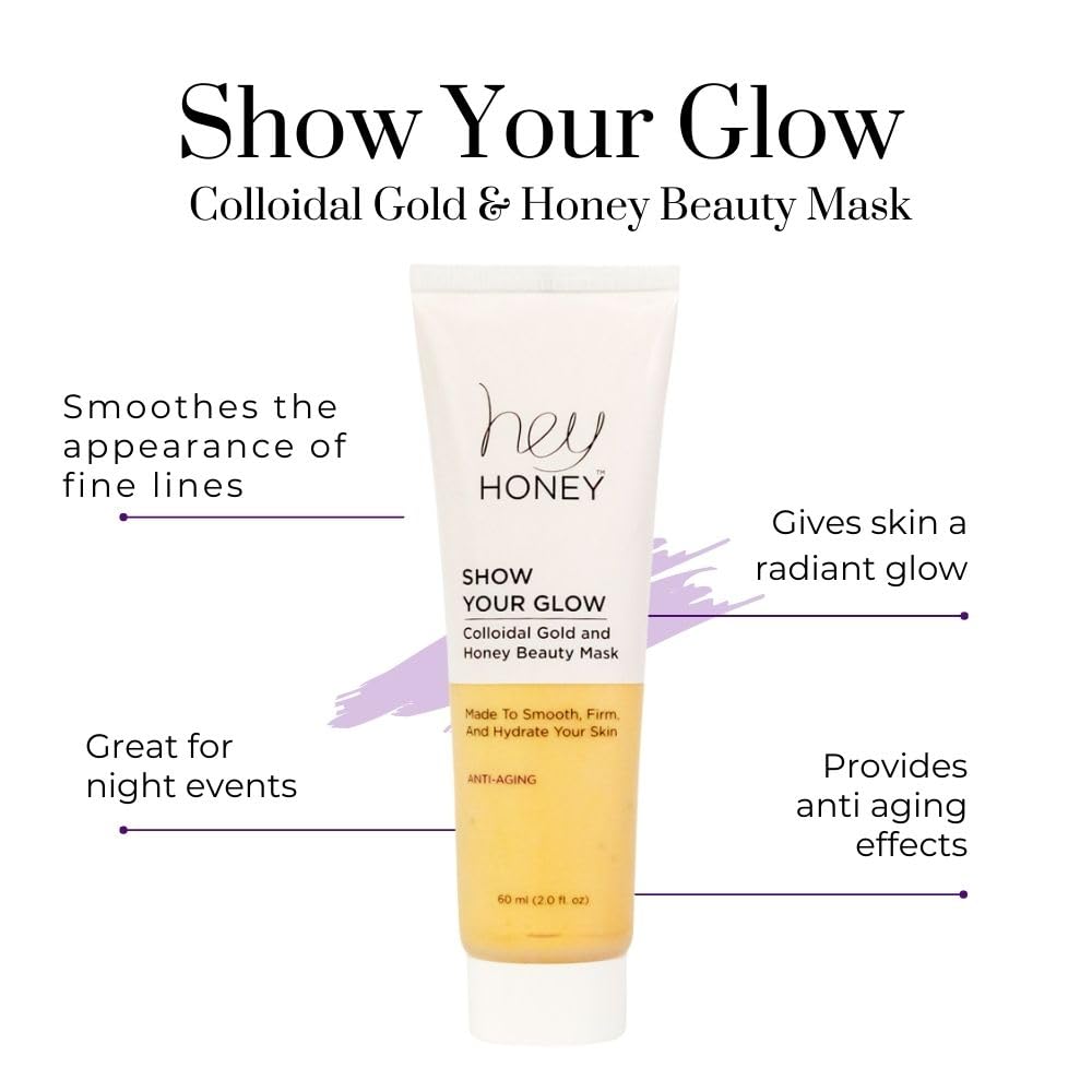Hey Honey Show Your Glow mask smooths rough skin on hands and elbows.
