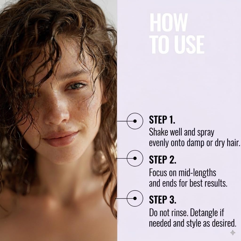 Hey Honey Tame Tonic instant detangling eases brushing and styling without weight.