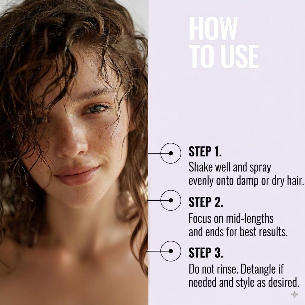 Hey Honey Tame Tonic instant detangling eases brushing and styling without weight.