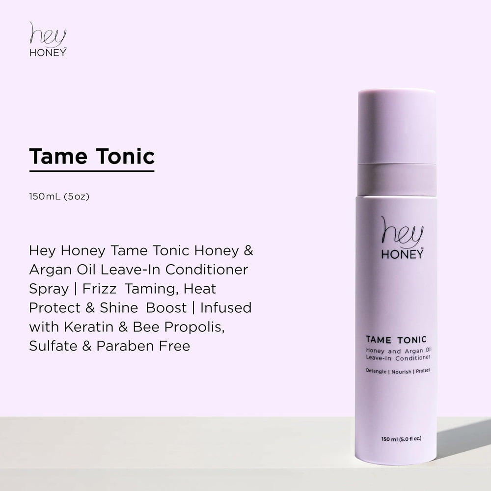 Hey Honey Tame Tonic no-rinse formula enables quick, on-the-go hydration.