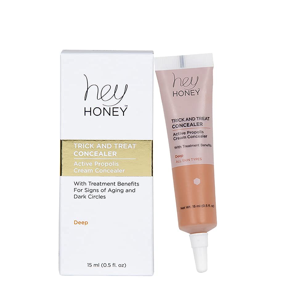 Hey Honey Trick & Treat Concealer arm swatch shows skin-type compatibility.