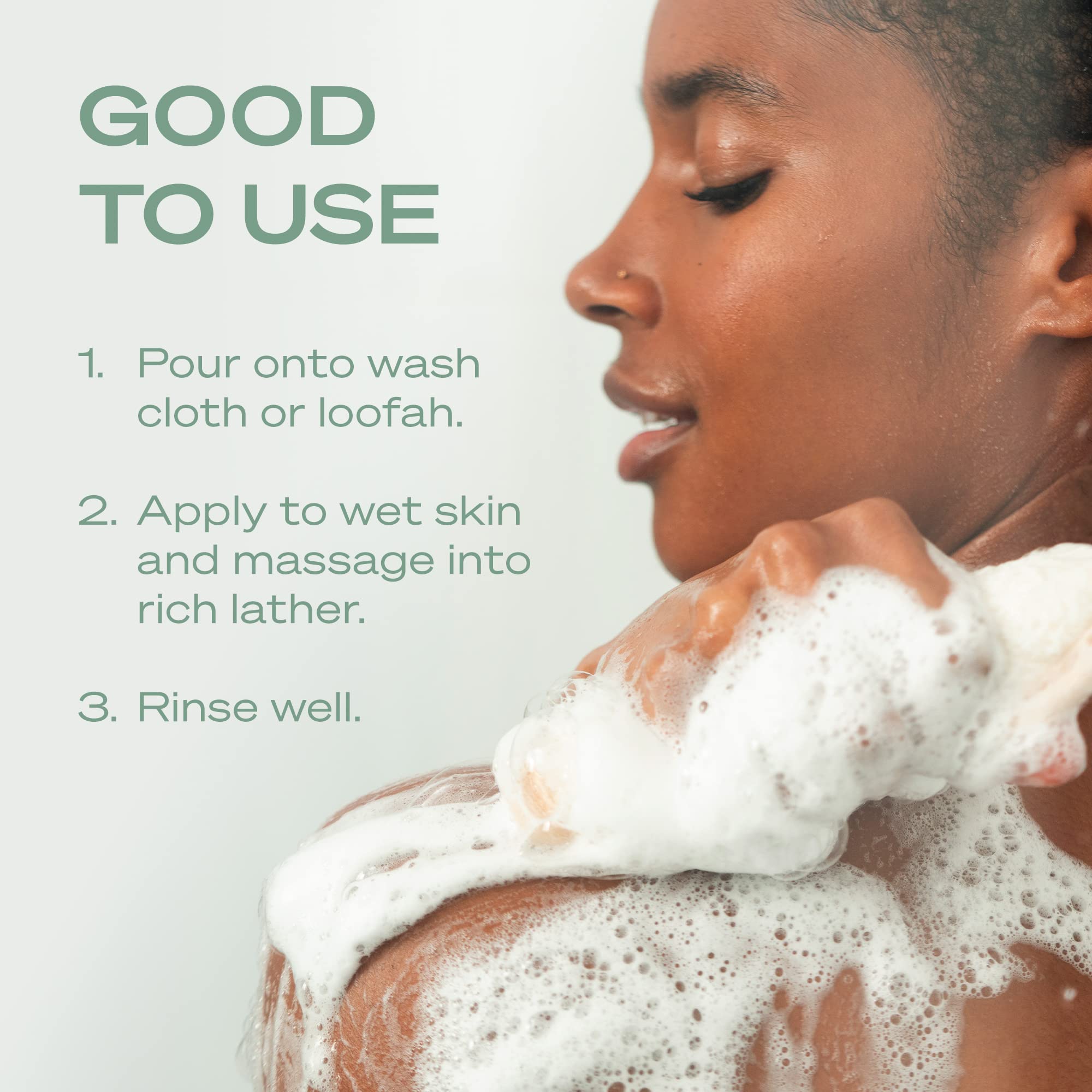 HEY HUMANS Apple Matcha skin application demonstrates gentle cleansing