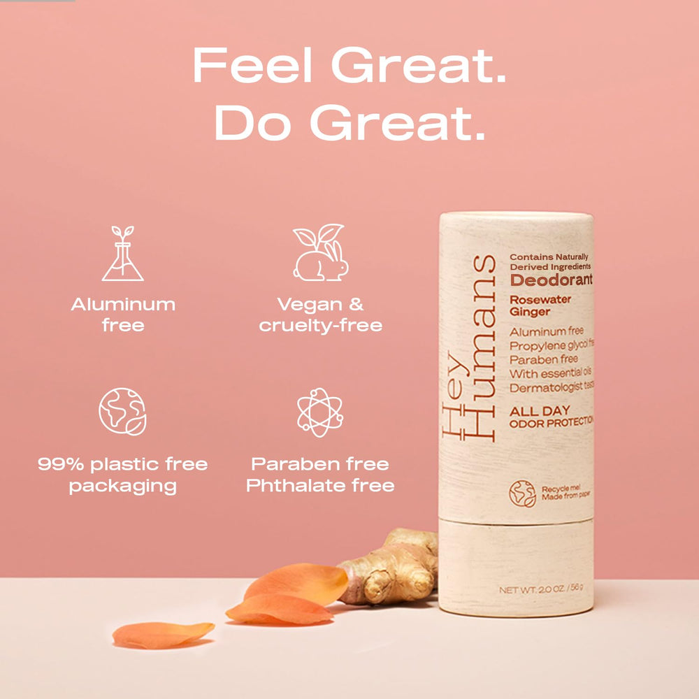 HEY HUMANS deodorant application stick for precise, clean underarm use