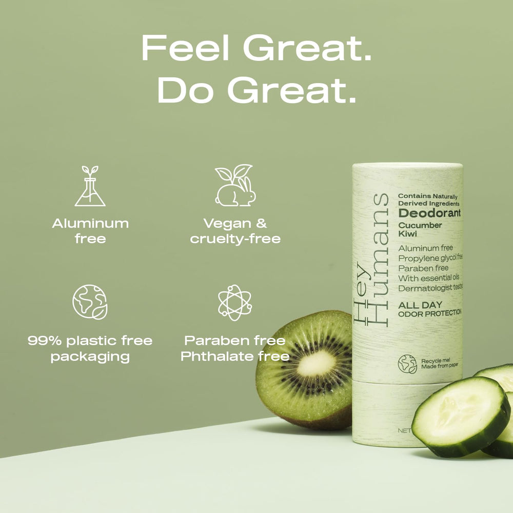 Hey Humans cucumber kiwi on-shelf presentation for eco-conscious shoppers