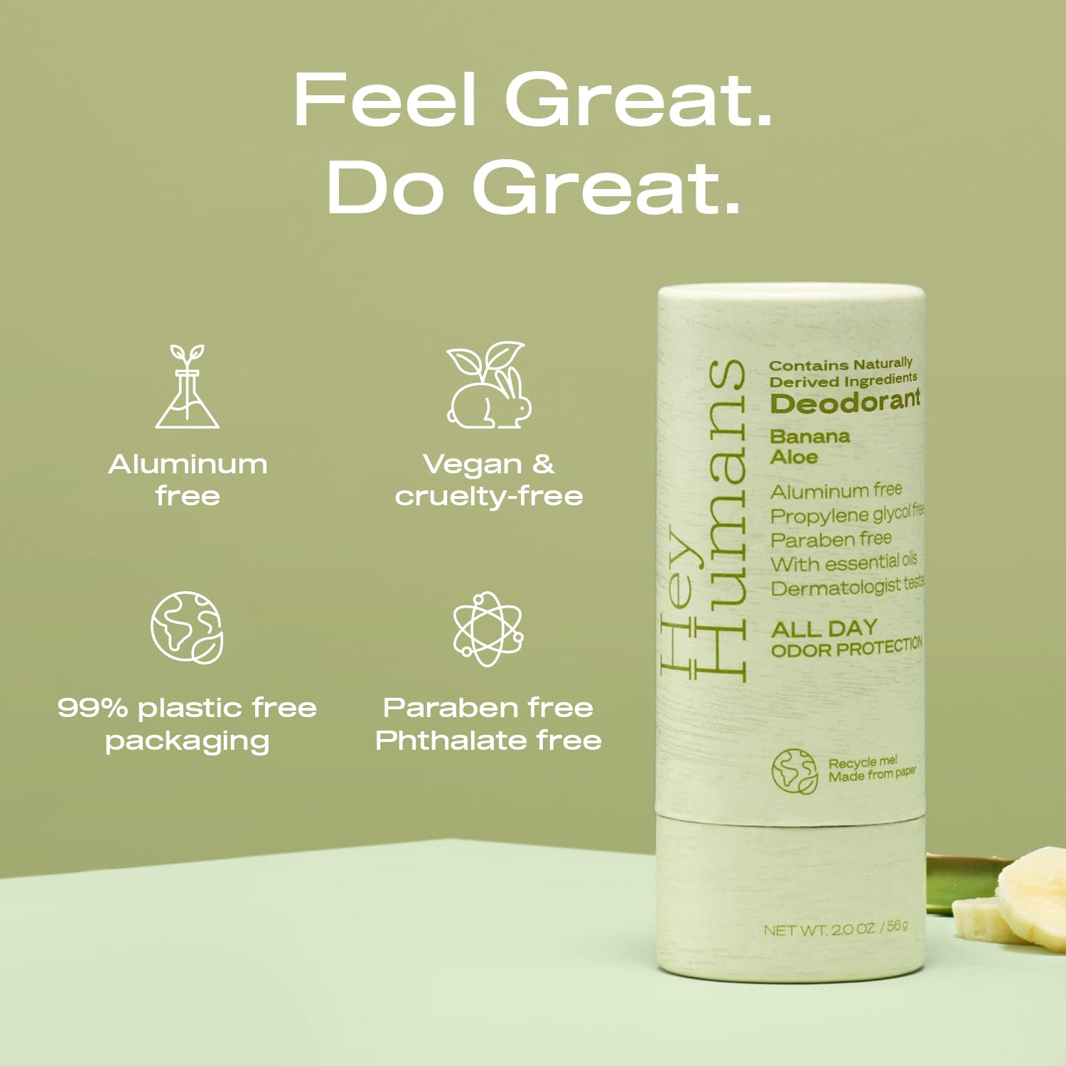 Hey Humans deodorant ingredients coconut rosemary arrowroot for natural odor control