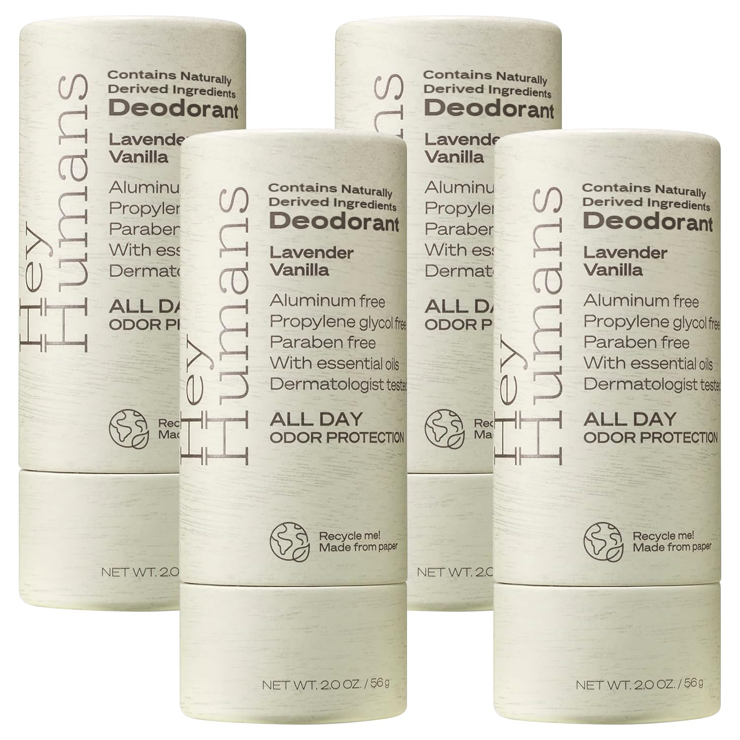 HEY HUMANS Lavender Vanilla deodorant stick for all-day odor control