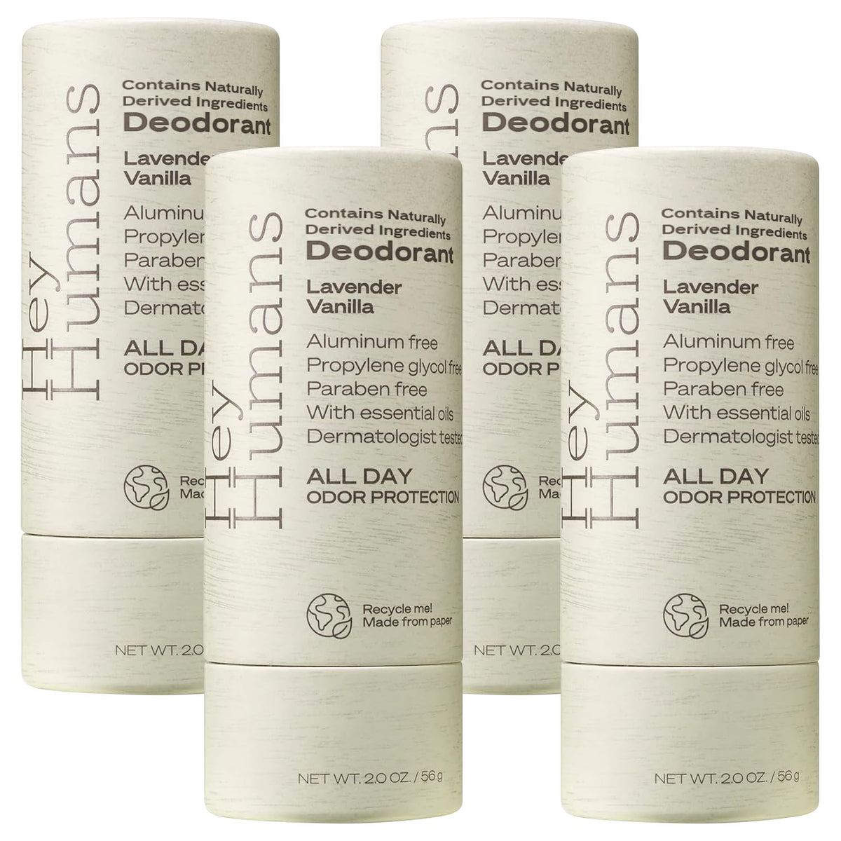 HEY HUMANS Lavender Vanilla deodorant stick for all-day odor control