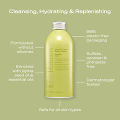 Hey Humans Banana Aloe ingredients list close-up highlighting natural ingredients.