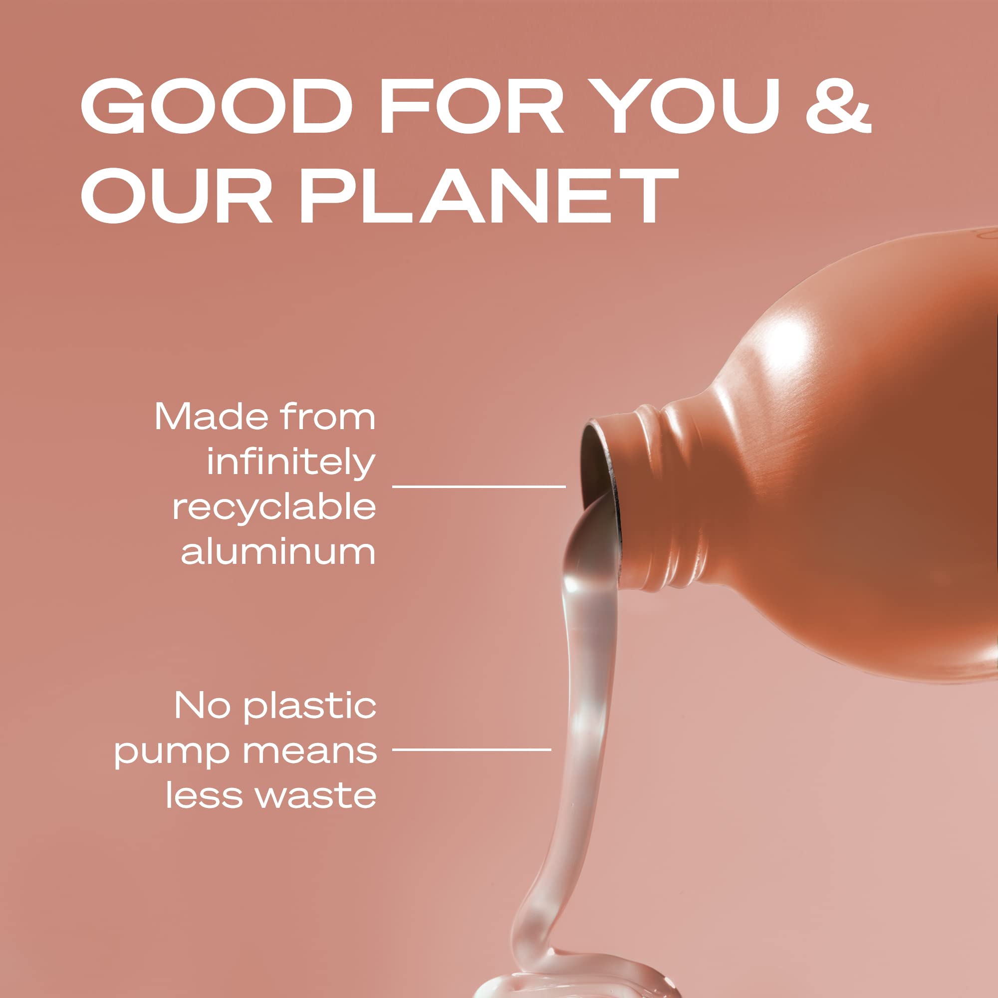 Recyclable aluminum bottle from Hey Humans in a sustainable packaging context