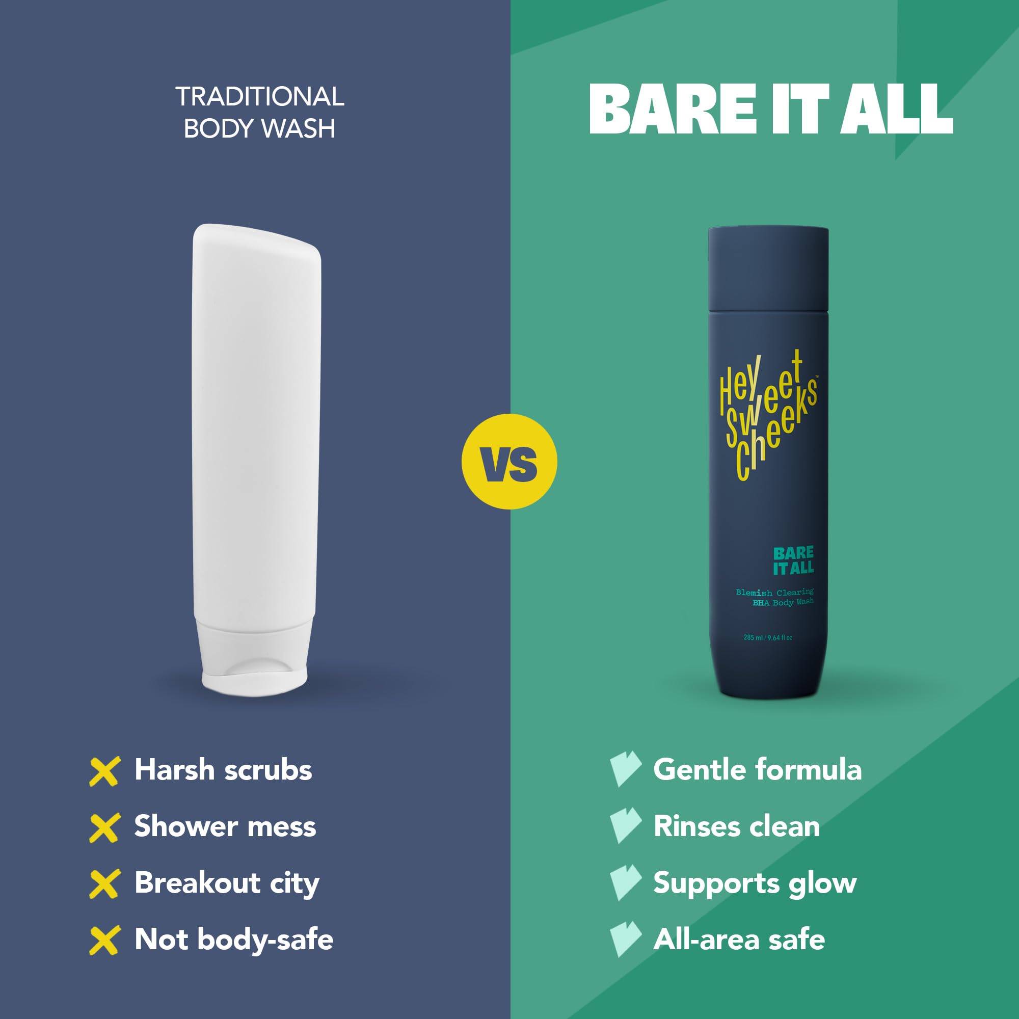 Hey Sweet Cheeks BHA ingredients icon signaling vegan formula