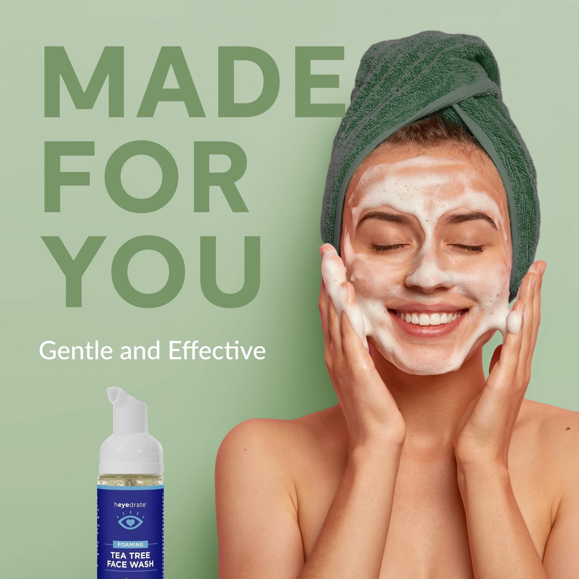 Aloe Vera leaves highlighting soothing hydration in Heyedrate cleanser