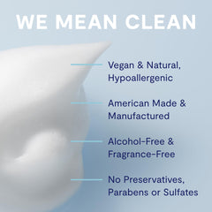 Close-up of creamy foam from Heyedrate cleanser being applied