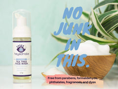 Heyedrate botanicals and essential oils image highlighting tea tree and aloe benefits.