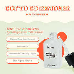 Heyhae Got To Go Remover soak action lifts gel strips softly.
