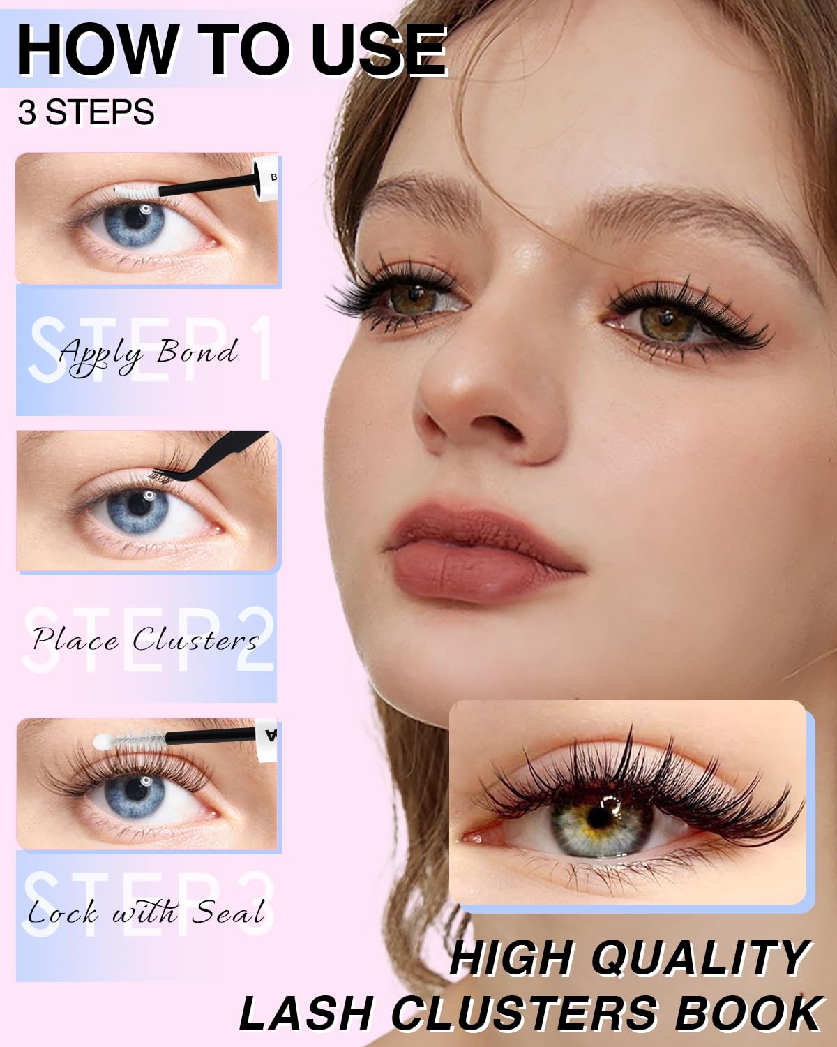 HeyWink DIY lash kit on display for home styling.