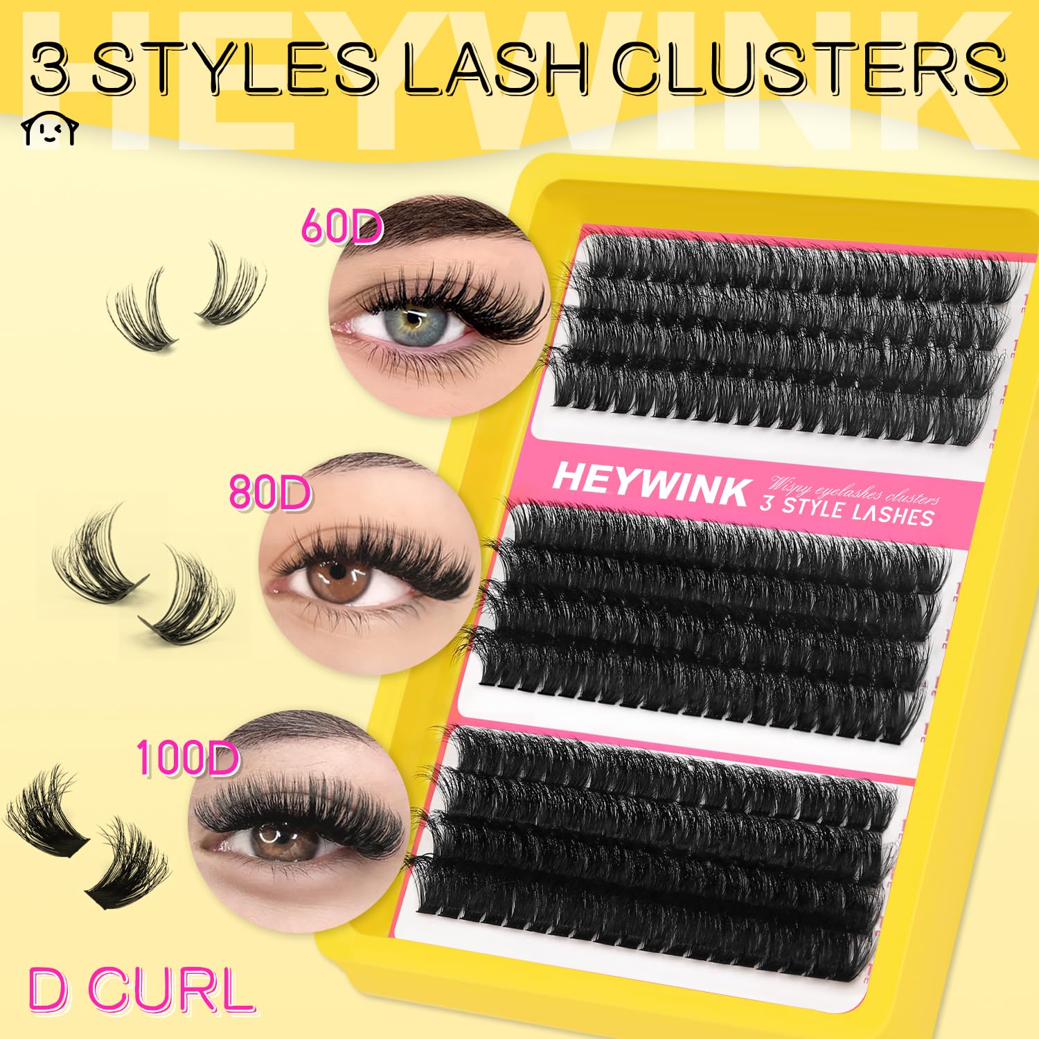 HEYWINK DCurl 12-18mm close-up for wispy, dimensional clusters