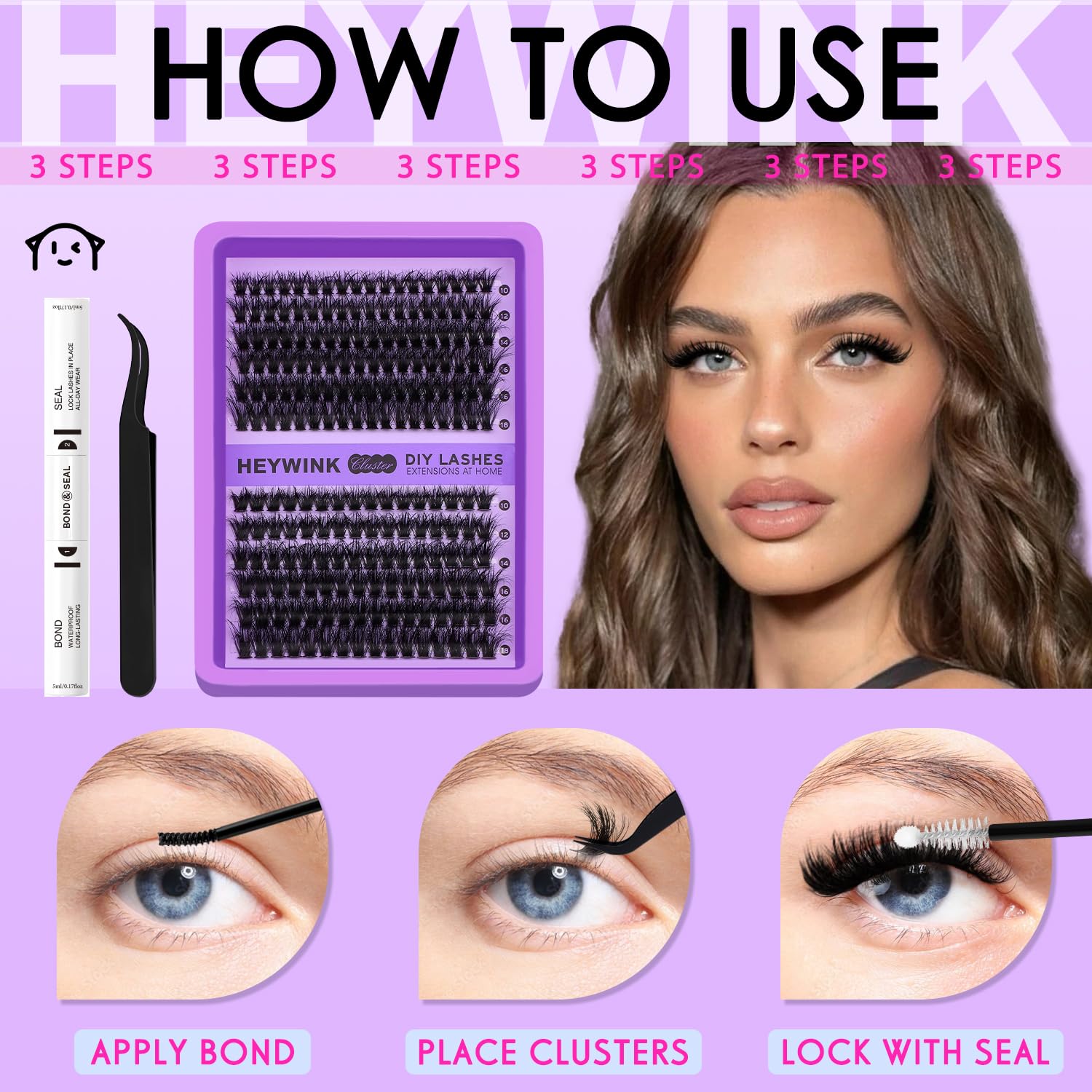 HEYWINK DIY lash extension kit for salon-like results at home