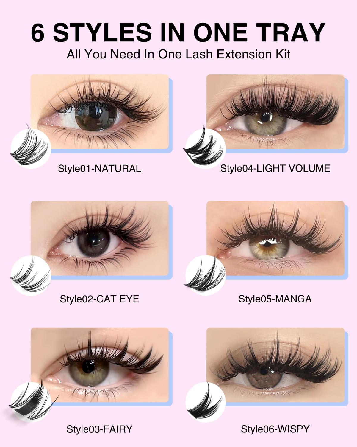 HeyWink precision tweezers for precise, mess-free application.