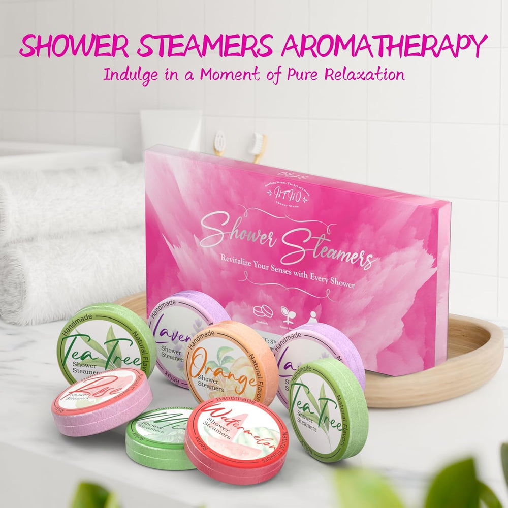 Eco-friendly packaging highlights HFHO Shower Steamer as a thoughtful gift