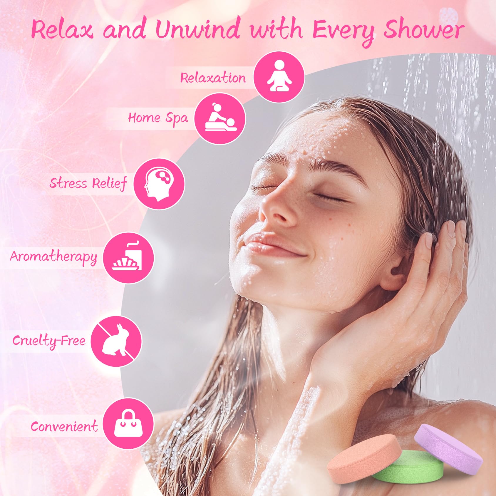 HFHO Shower Steamer Watermelon pack with juicy fragrance