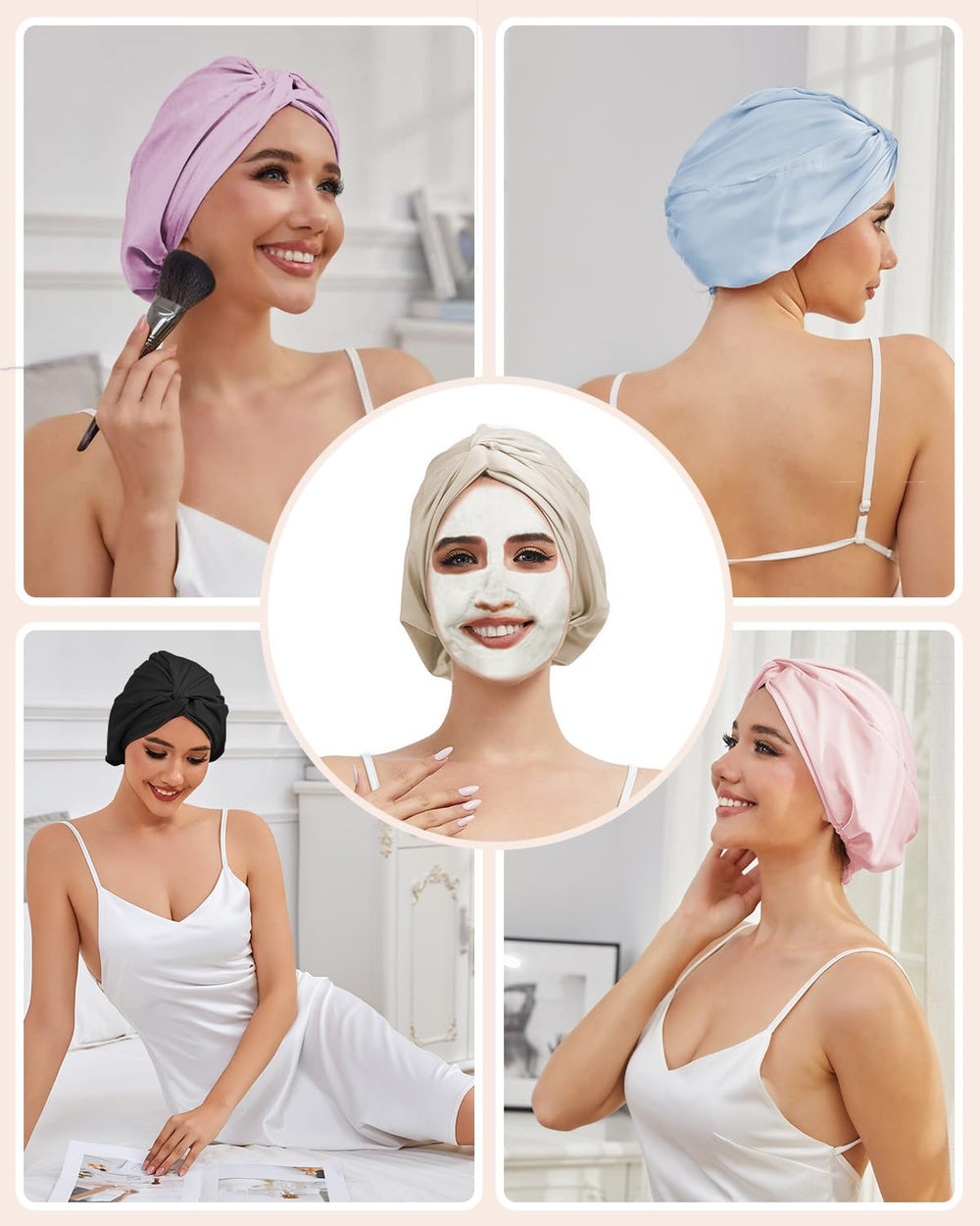HFRHTGY breathable satin keeps scalp cool and comfortable overnight.