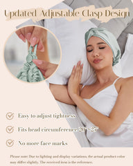 HFRHTGY double-layer satin fabric reduces friction for smoother hair at night.
