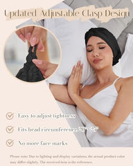 HFRHTGY double-layer satin bonnet reduces friction for healthier hair.