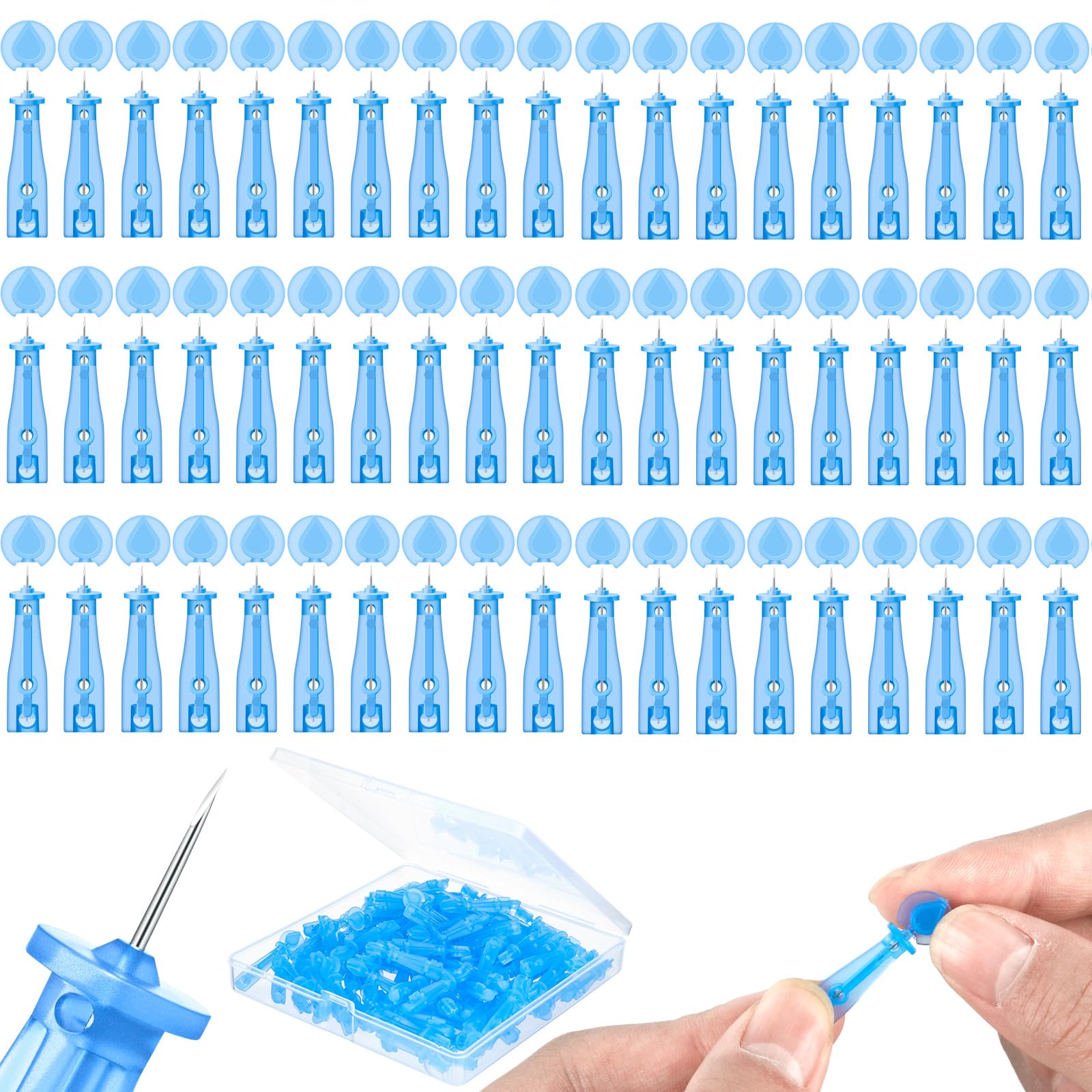 HFYHWT 200pcs sterile acne needle kit closeup shows professional-grade tools for blemish removal