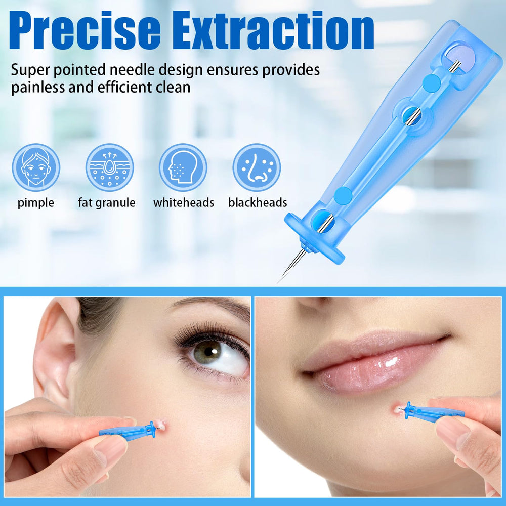 HFYHWT disposable acne lancets packaging demonstrates hygienic, convenient at-home use