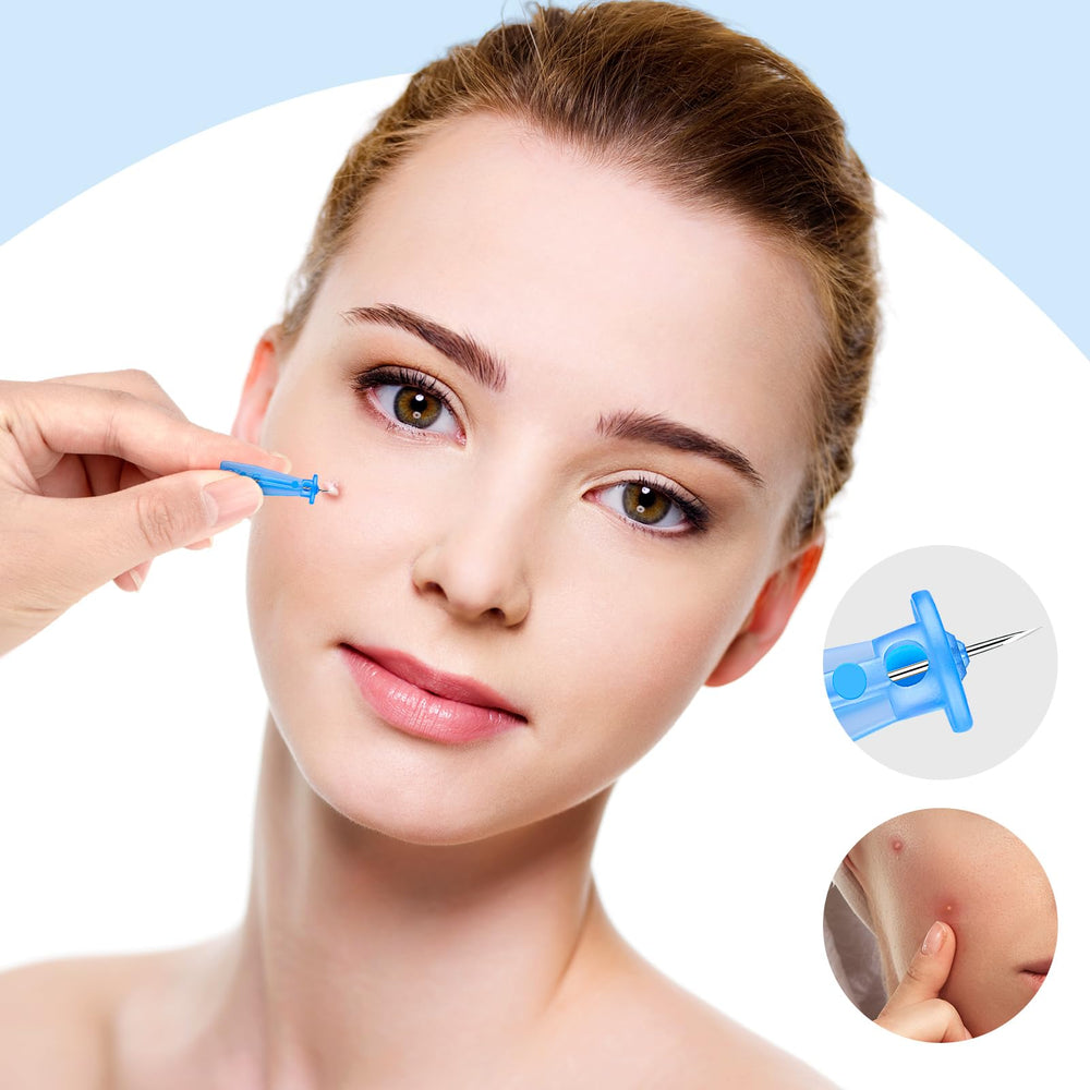 HFYHWT easy-clean acne tools show clean handling and quick reset between extractions
