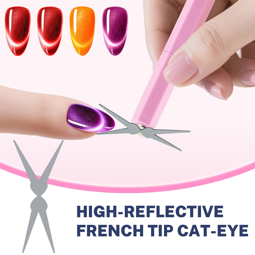 HGEKLIZV Heart pattern magnet for romantic cat-eye nails.