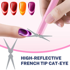 HGEKLIZV Heart pattern magnet for romantic cat-eye nails.