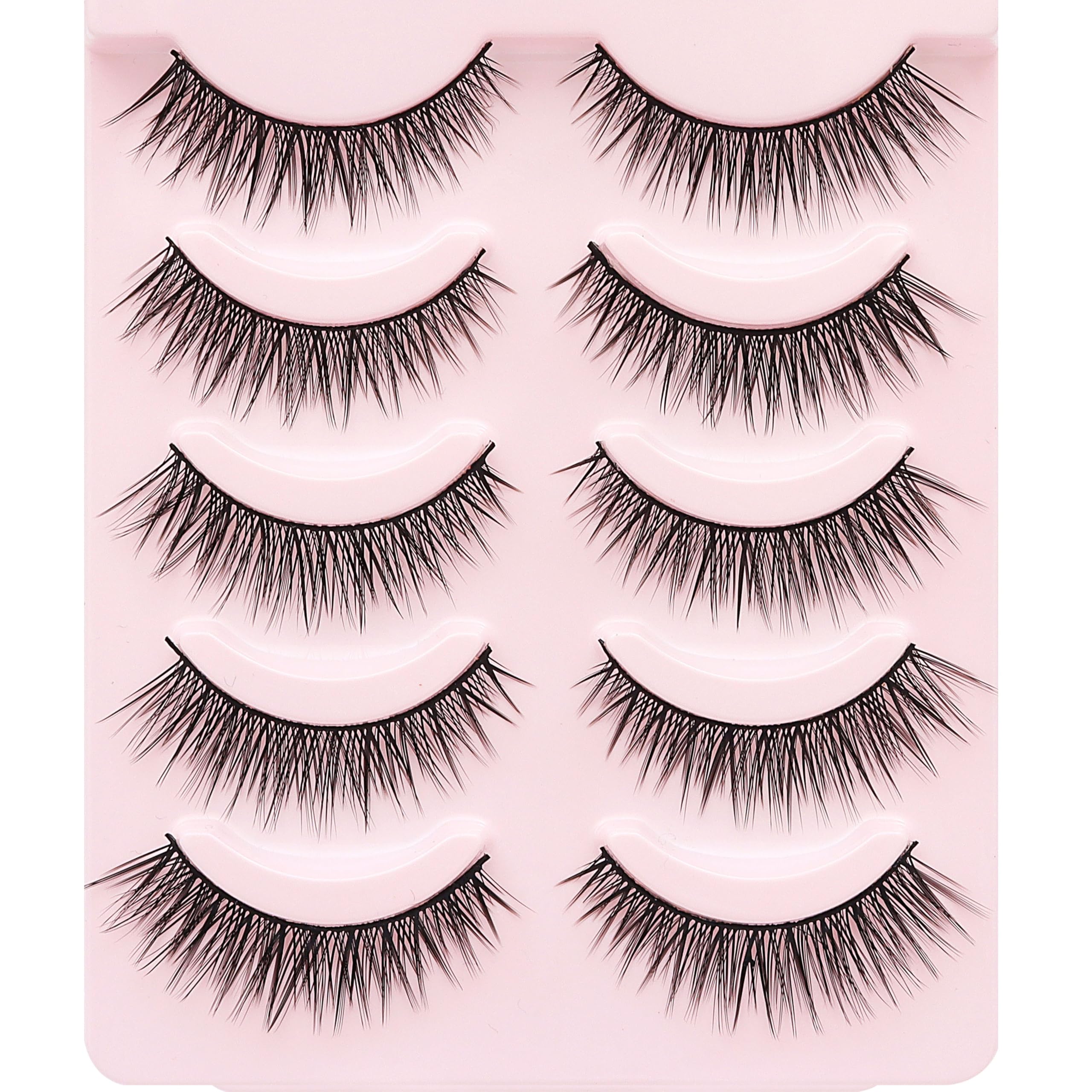 HH&LL natural look cat eye short lashes in packaging for easy daily use