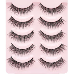 HH&LL natural look cat eye short lashes in packaging for easy daily use