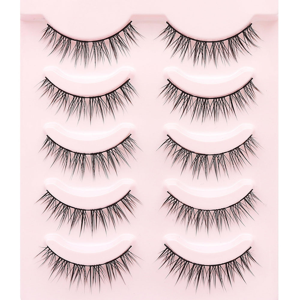 HH&LL Natural Look cat eye lashes with wispy ends for everyday elegance.