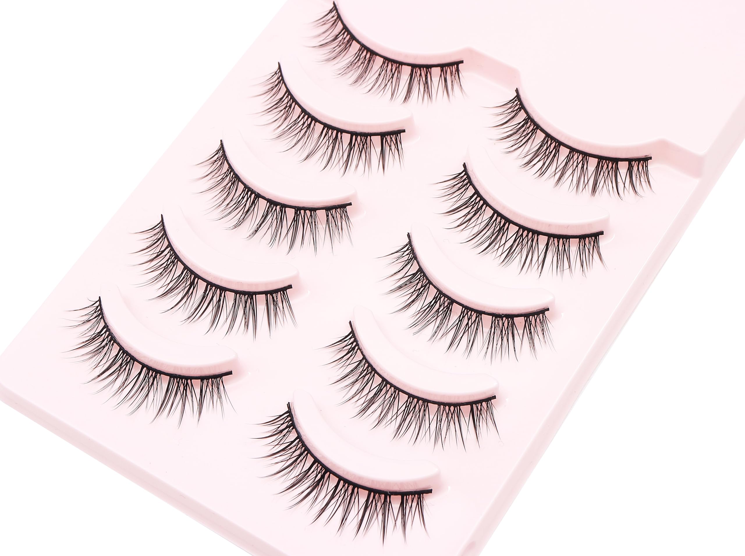 HH&LL short lashes with ultra-thin stems for a barely-there effect.
