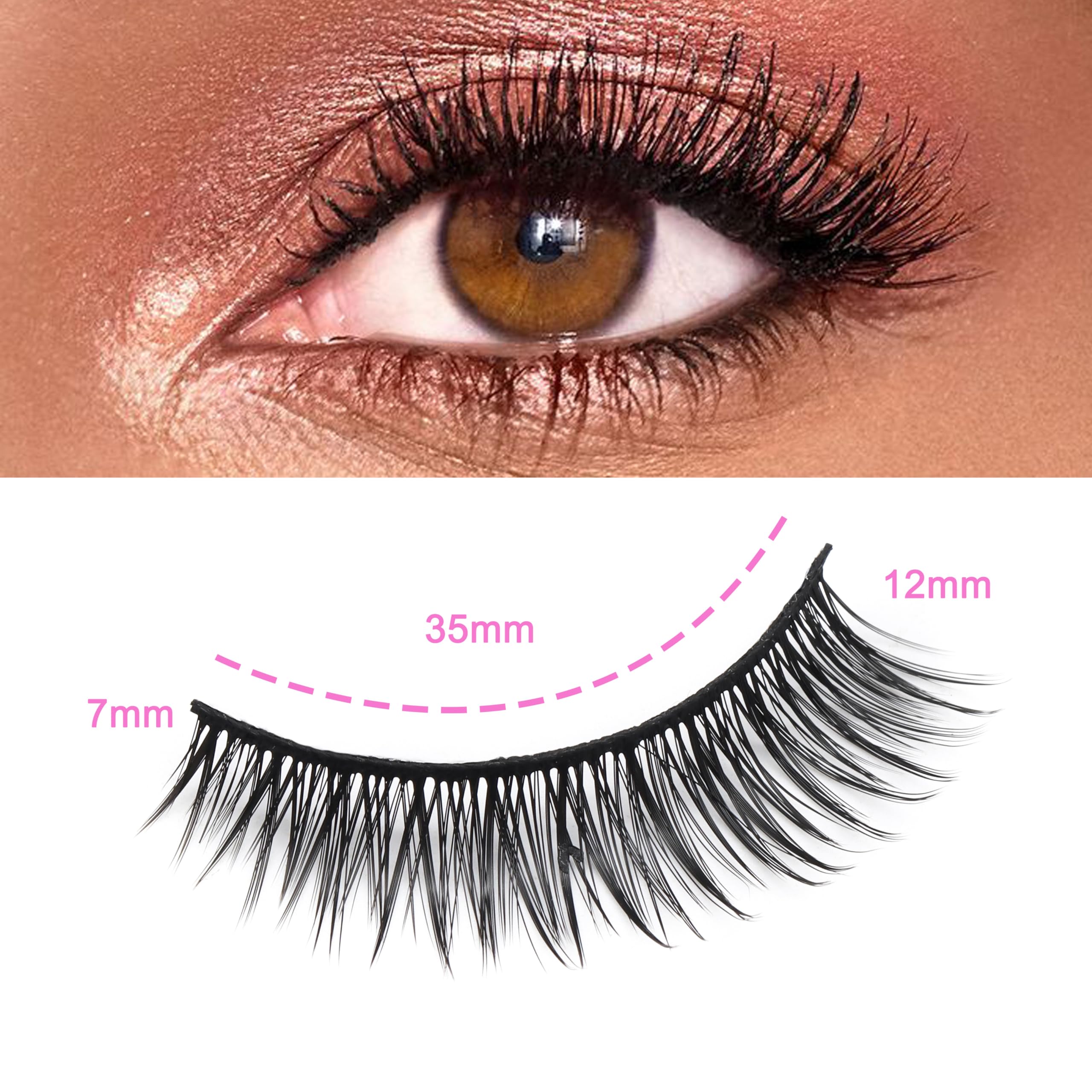 HH&LL wispy cat eye lashes for a subtle daily look