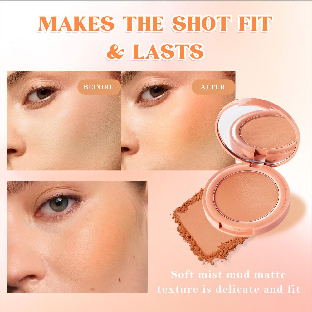 HHLTOH Baked blush delivers lightweight, silky application in the compact.
