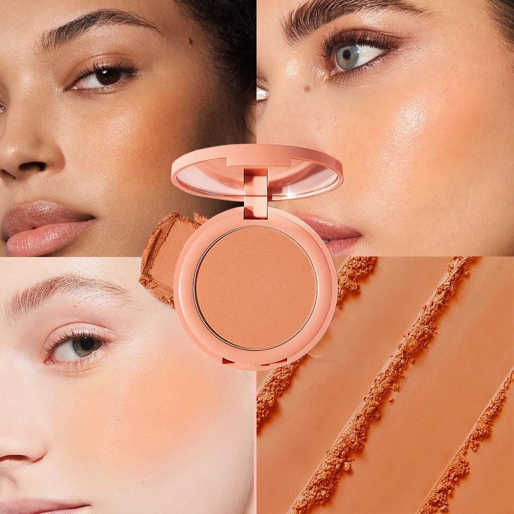 HHLTOH Long-lasting matte blush resists transfer throughout the day.