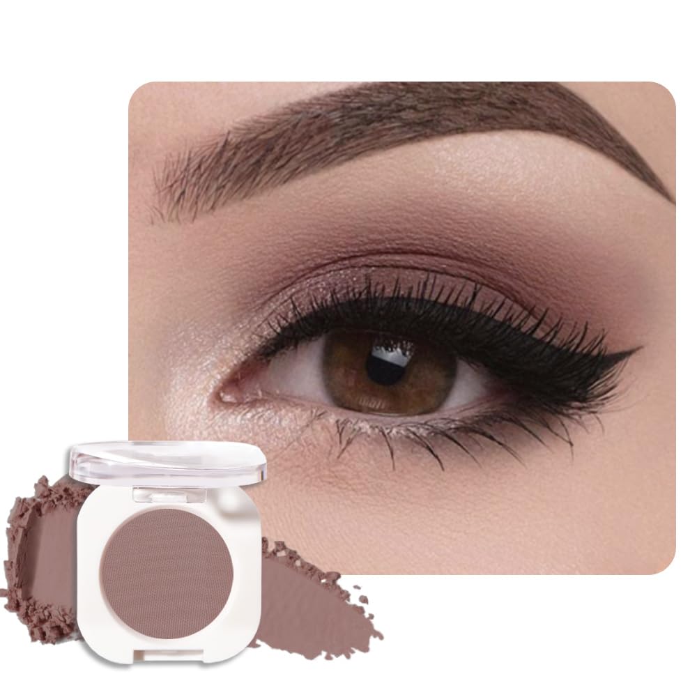HHLTOH brown taupe single eyeshadow compact for daily neutral looks