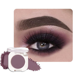 HHLTOH dark plum taupe single matte eyeshadow compact; rich pigment for versatile looks.