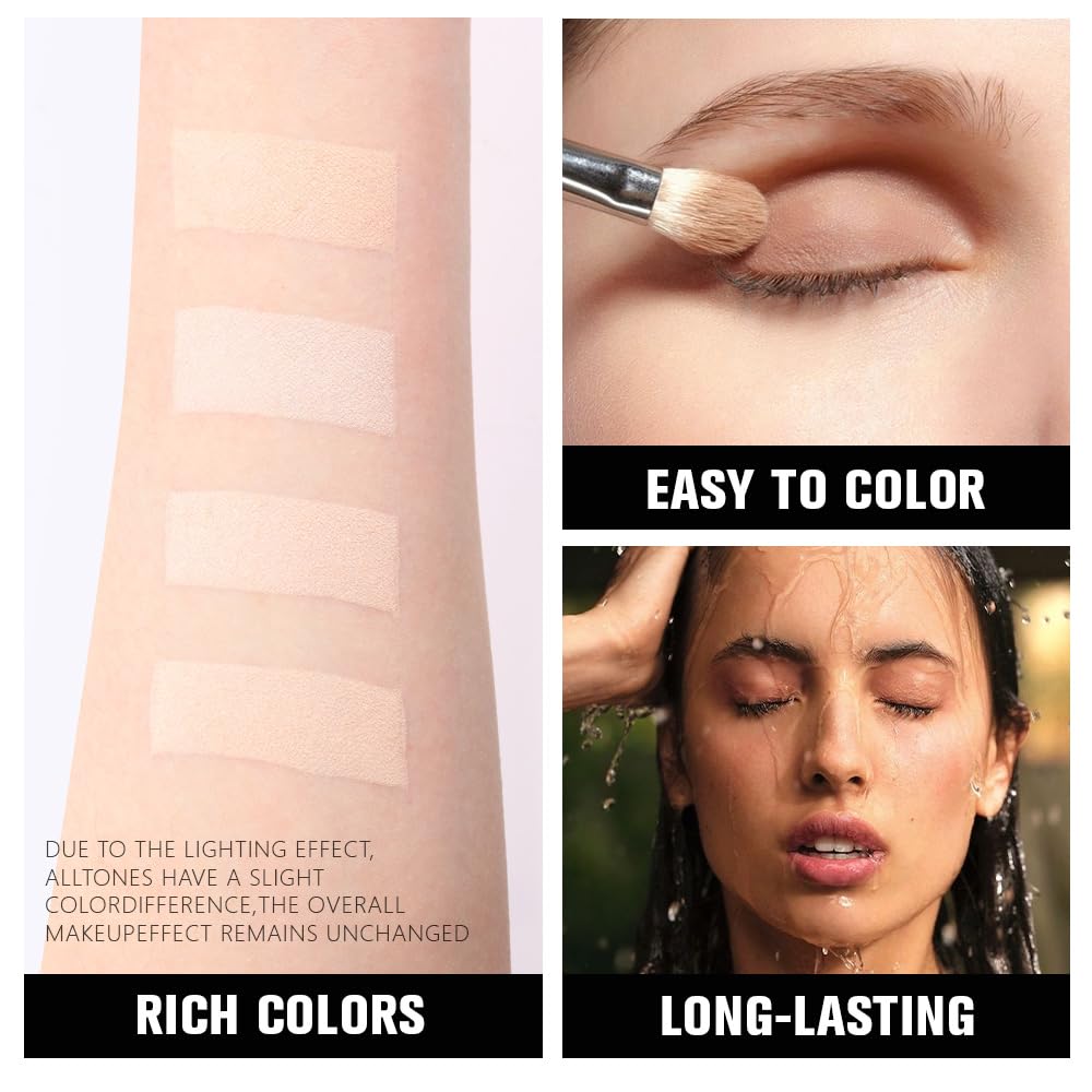 HHLTOH eye shadow quad light apricot for warm, wearable color