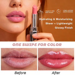 HHLTOH Girly Honey Lipstick Tint being applied smoothly