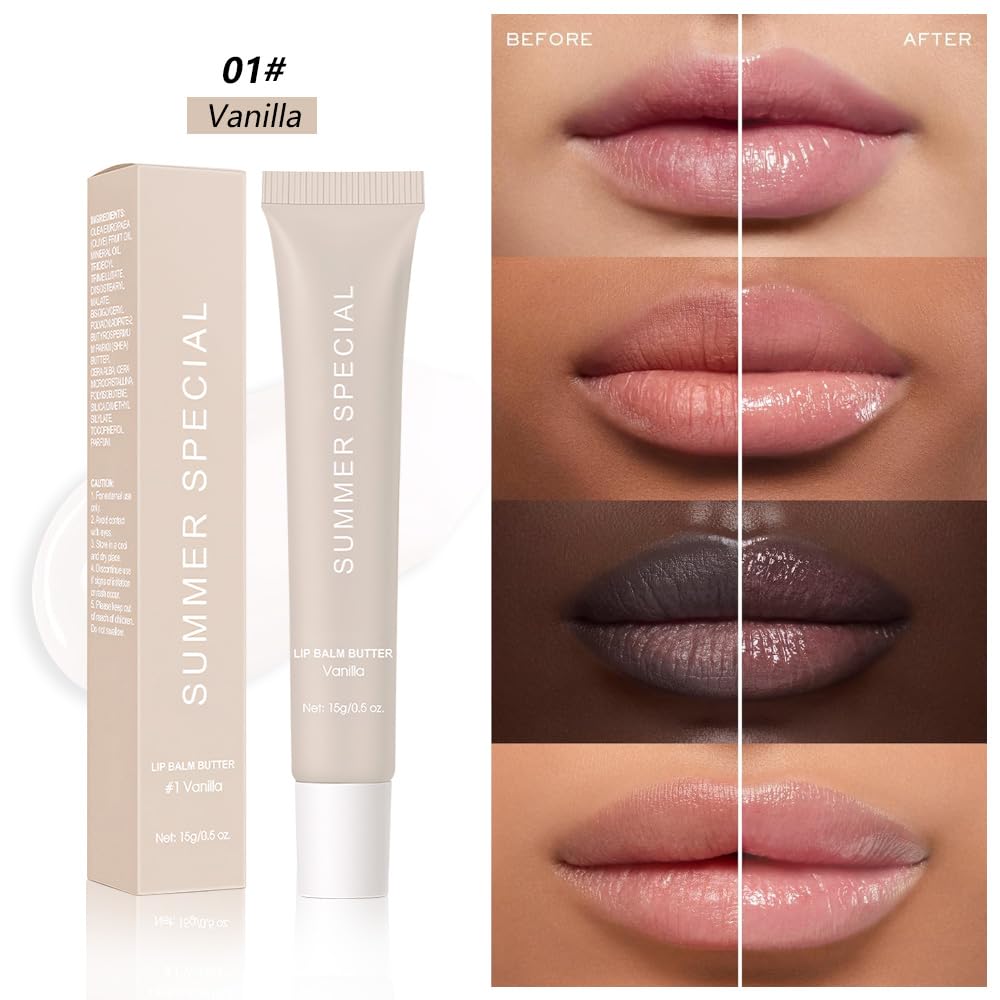 HHLTOH natural tint and gloss on butter lip balm for everyday wear.
