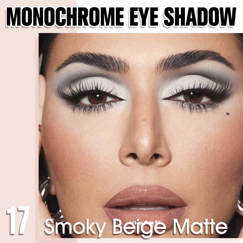 HHLTOH Nude Beige Matte Eyeshadow swatches show rich pigment and smooth application